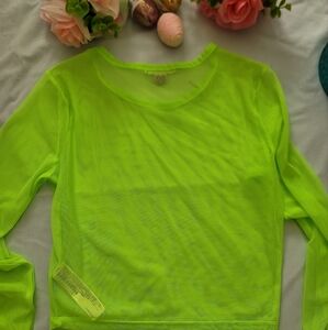 Kids Neon Green Long Sleeve Shirt